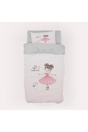 Ceri̇Tti̇ Baby And Kids Room Princess Girl And Kitten Pattern Organic Painted, Colorful Duvet Cover Set