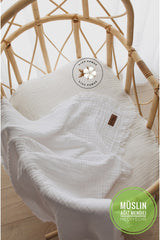 White Muslin 4 Layer Muslin Baby & Kids Muslin Cover 100% Cotton 110x110cm
