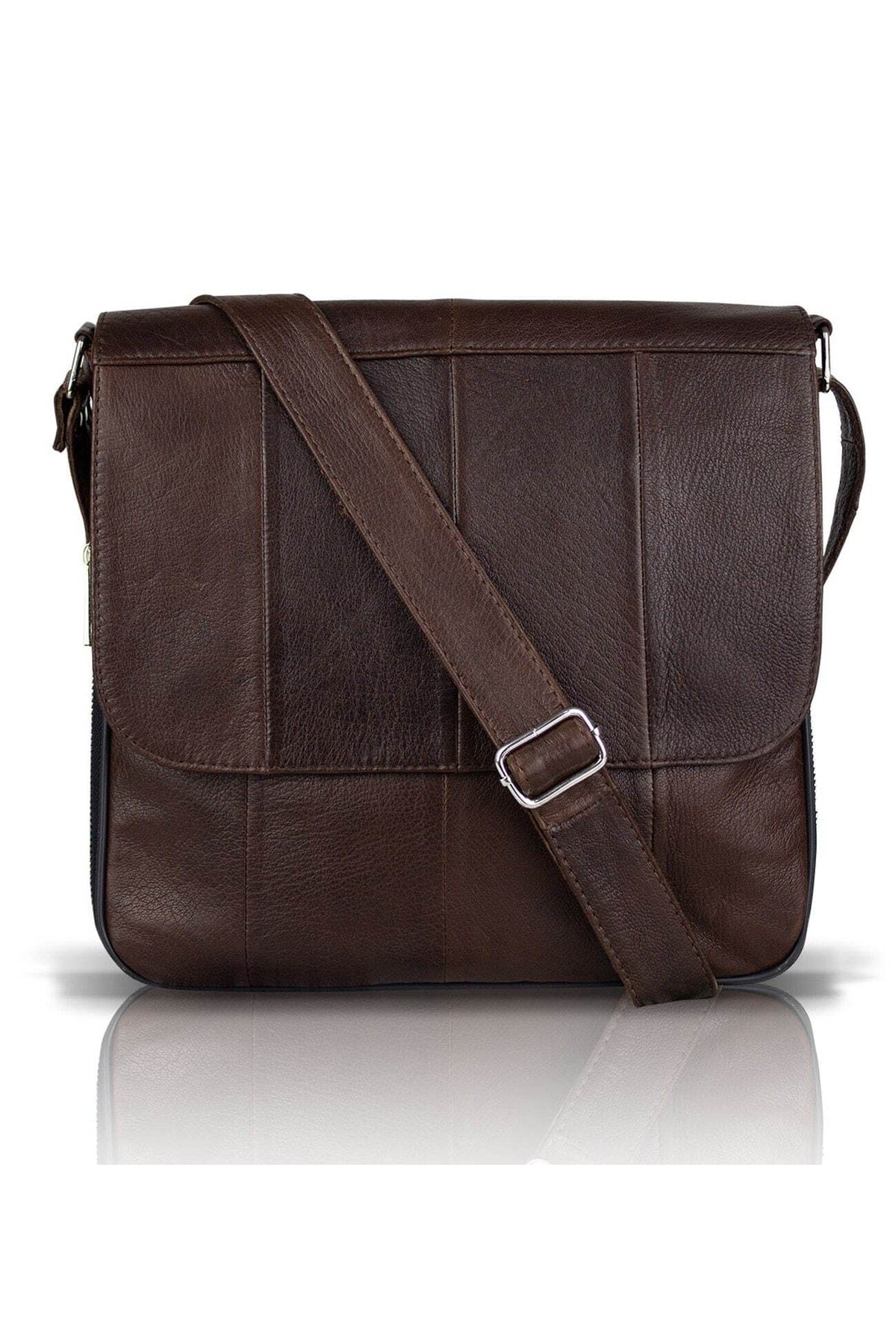Crossman Genuine Leather Unisex Crossbody Messenger Bag