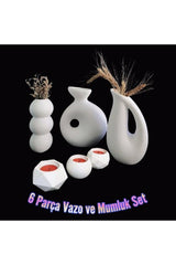 Decorative Almond, Bubble, Delta Vase Set of 3 and Tealight Candle Holder Delta Set of 3 - Swordslife