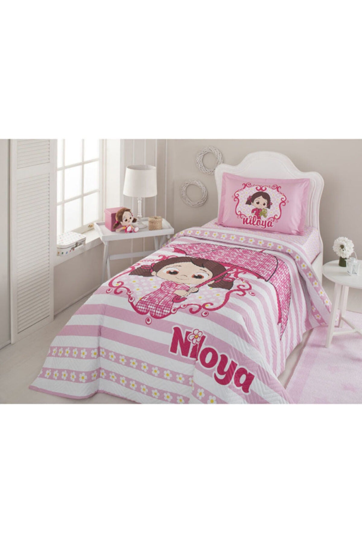 Niloya Yağmur Single Quilted Duvet Cover Set