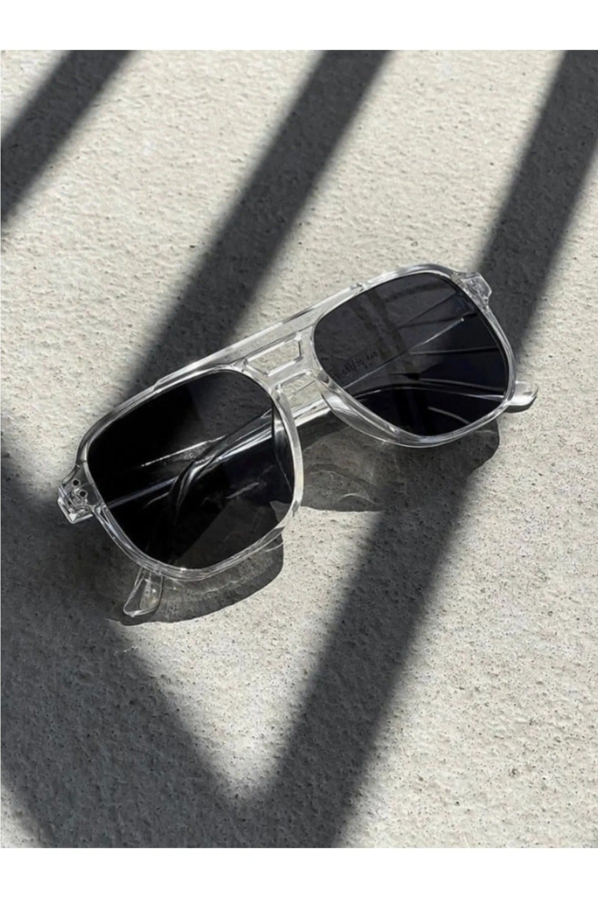 New Season Transparent Black Glass Unisex Sunglasses