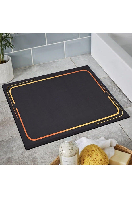 Else Patterned Shower Front Square Bathroom Carpet Doormat Single Piece 60x60cm - Swordslife