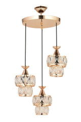 Miraç 3-Piece Pendant Lamp Gold Chandelier