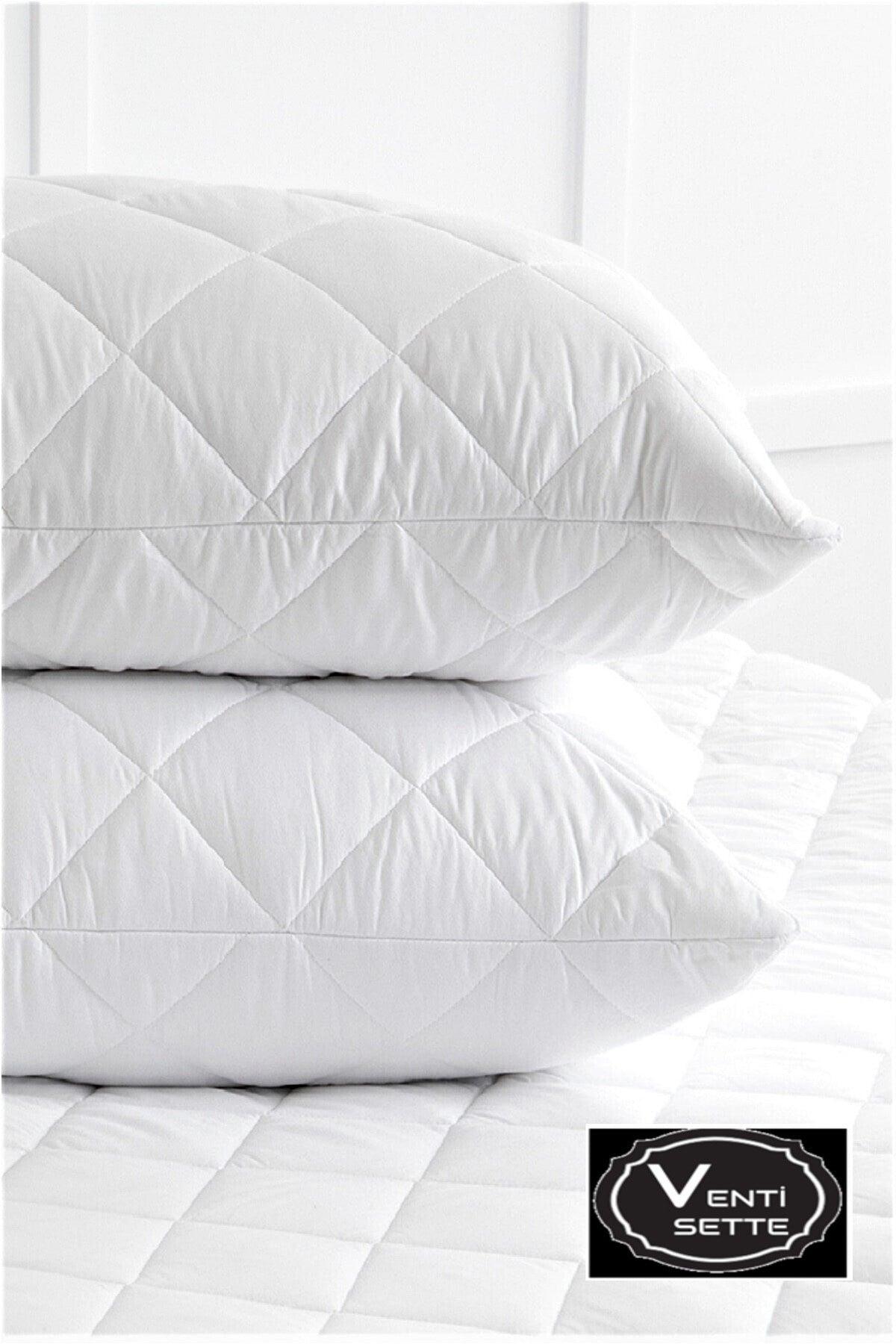 2 Pieces Quilted Zippered White Color Pillow Protector Mattress 50x70 Cm - Swordslife