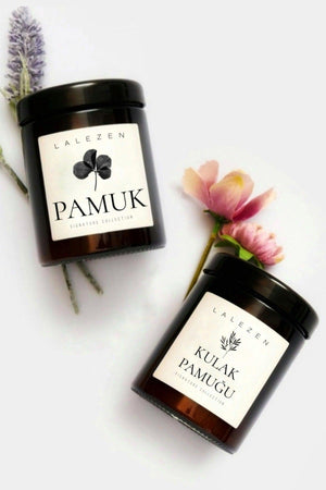 2 Pcs Amber Cotton Candy And Cotton Jar Mica Plastic - Swordslife