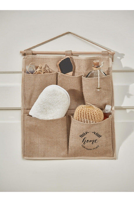 2 Tiers Wall Mounted Jute Organizer 35x45
