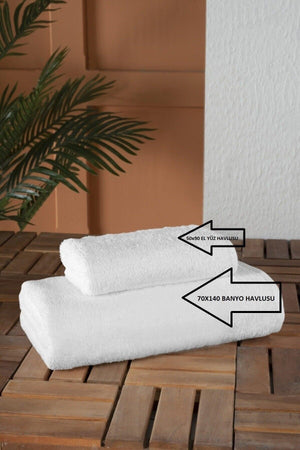 2 Pcs Luxury Hotel Bath And Hand Face Towel Set