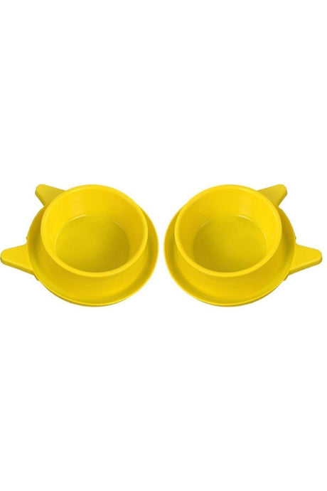 2 Pcs Plastic Cat Ear Food And Water Container