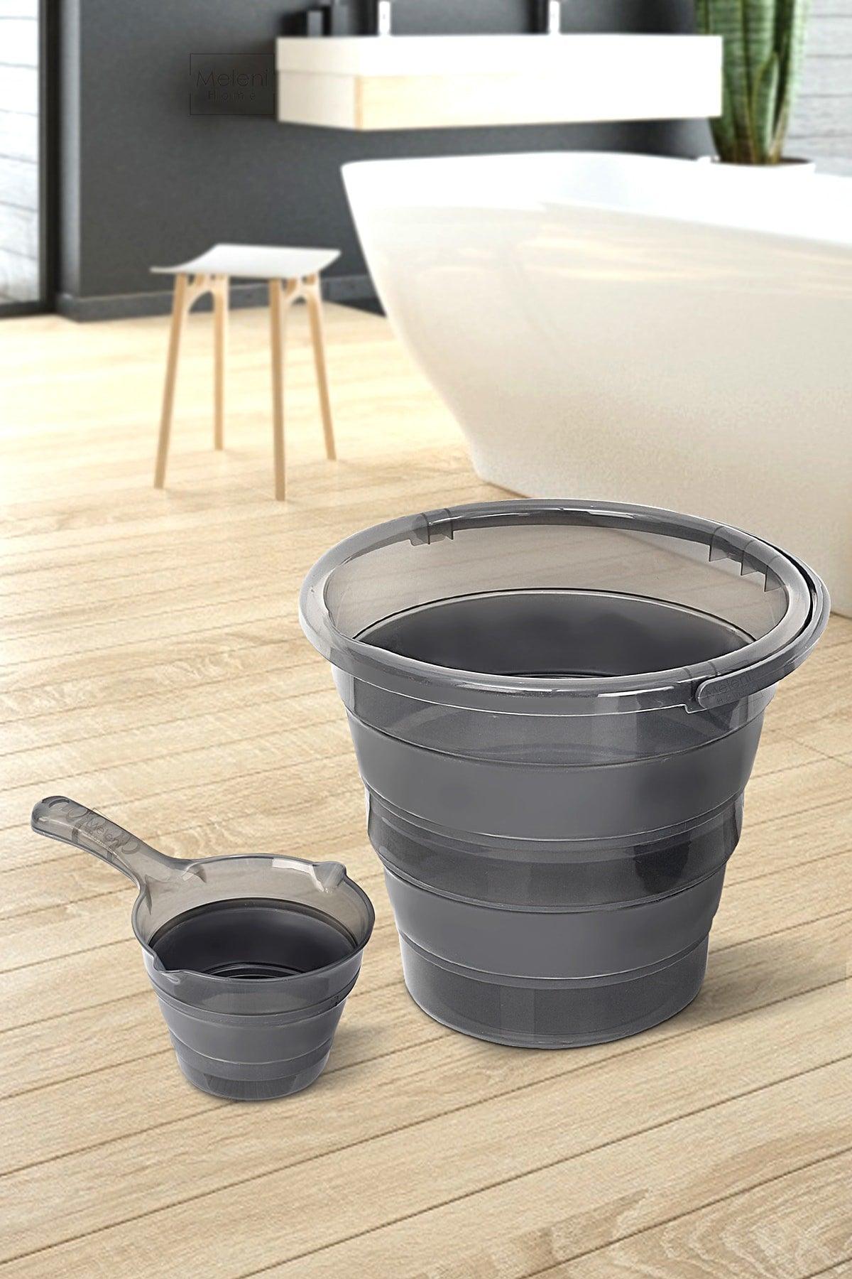 Set of 2 Foldable Accordion Water Bucket