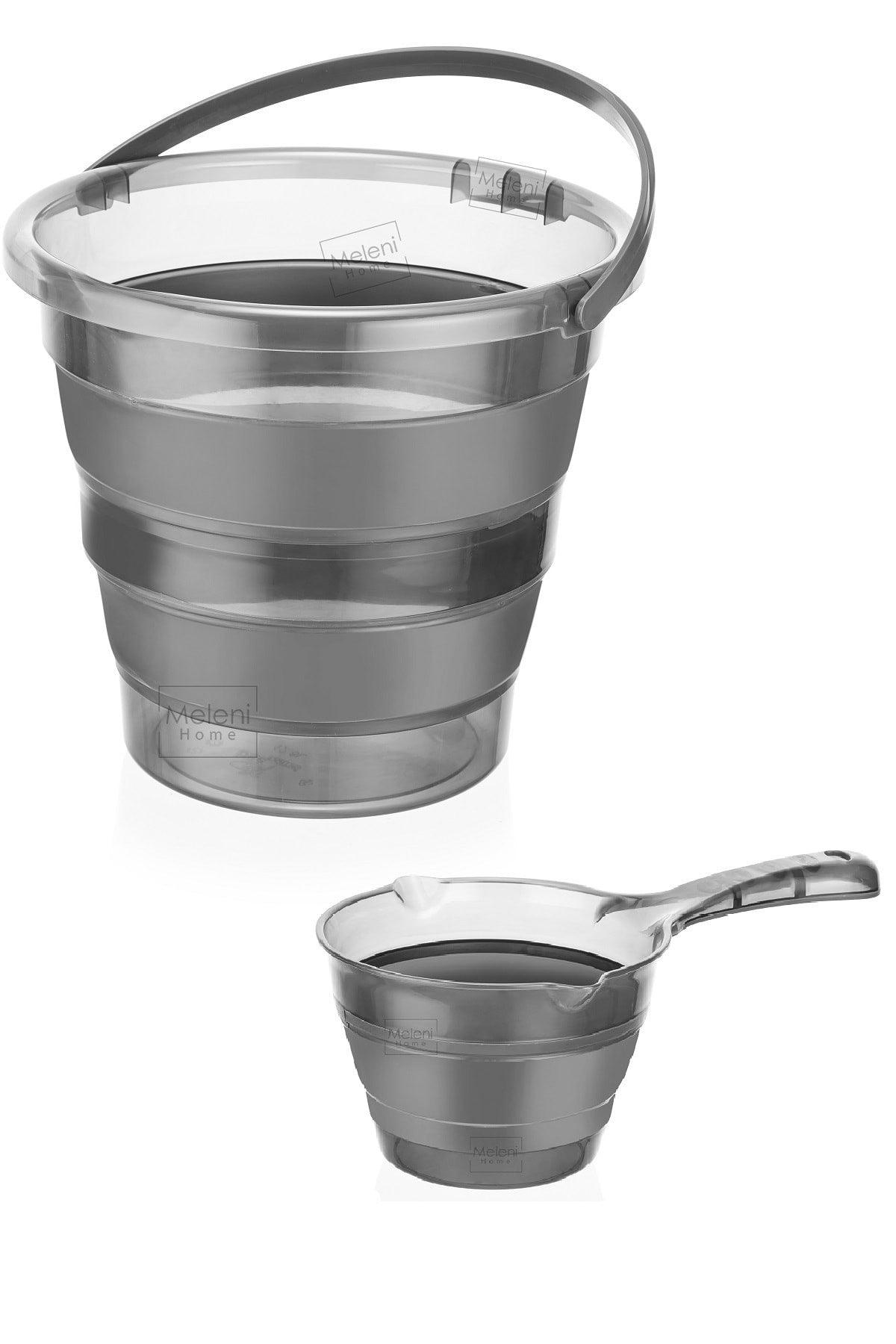 Set of 2 Foldable Accordion Water Bucket