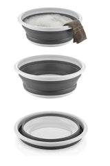 Set of 2 Folding Bath Basin Accordion Foldable Bath Bath 5.25 Lt & 2.7 Lt - Swordslife