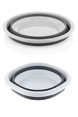 Set of 2 Folding Bath Basin Accordion Foldable Bath Bath 5.25 Lt & 2.7 Lt - Swordslife