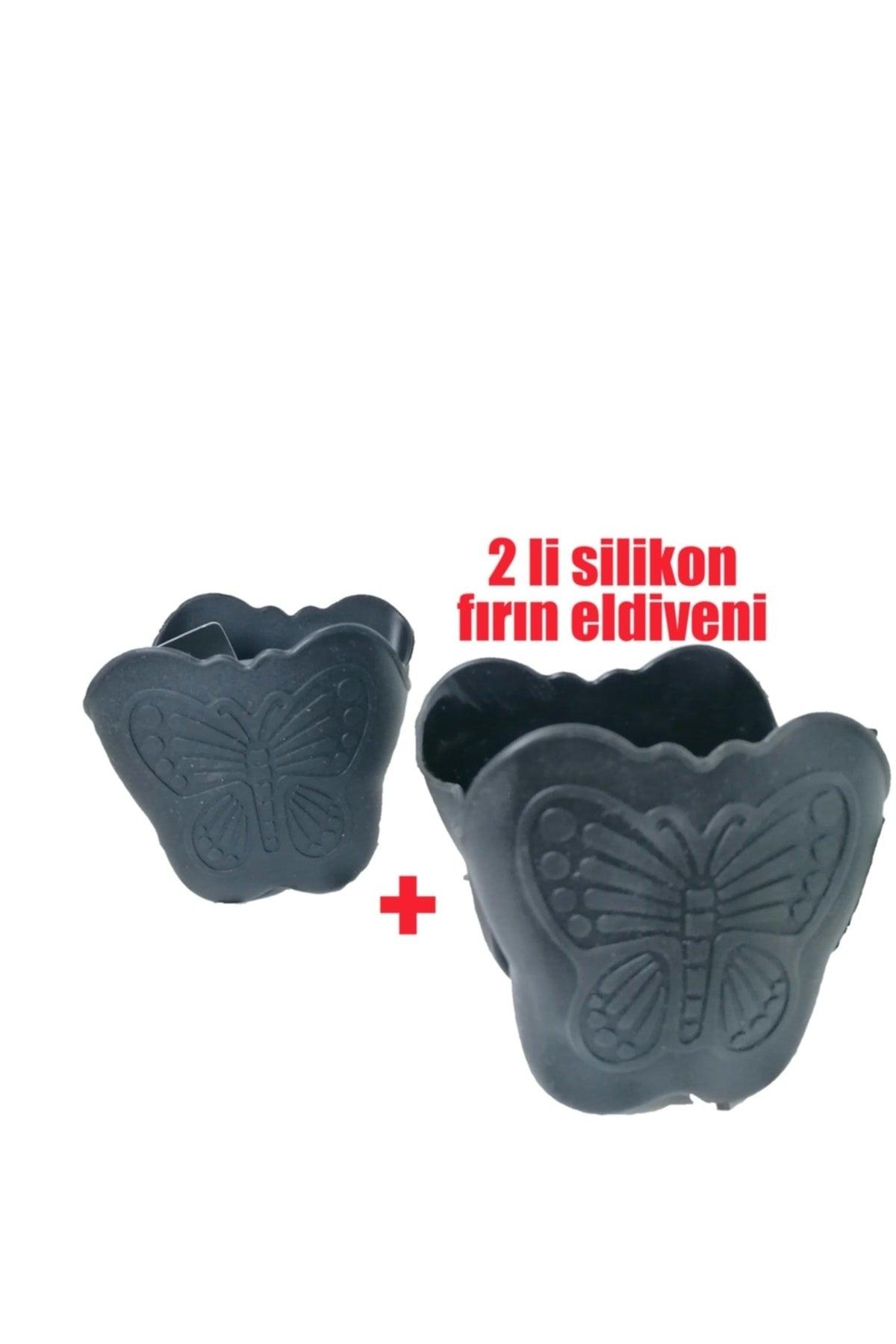 2 Pack Silicone Black Butterfly Shaped Oven