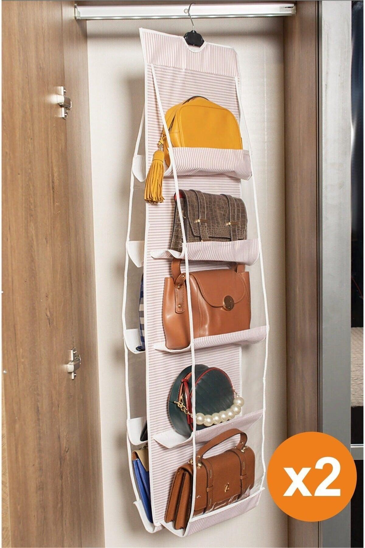 2 Pcs 10 Pocket Closet Bag Organizer..