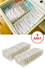 2 Pcs 11 Compartments Drawer and Cabinet Organizer Organizer / Accordion Drawer Organizer - L - Swordslife