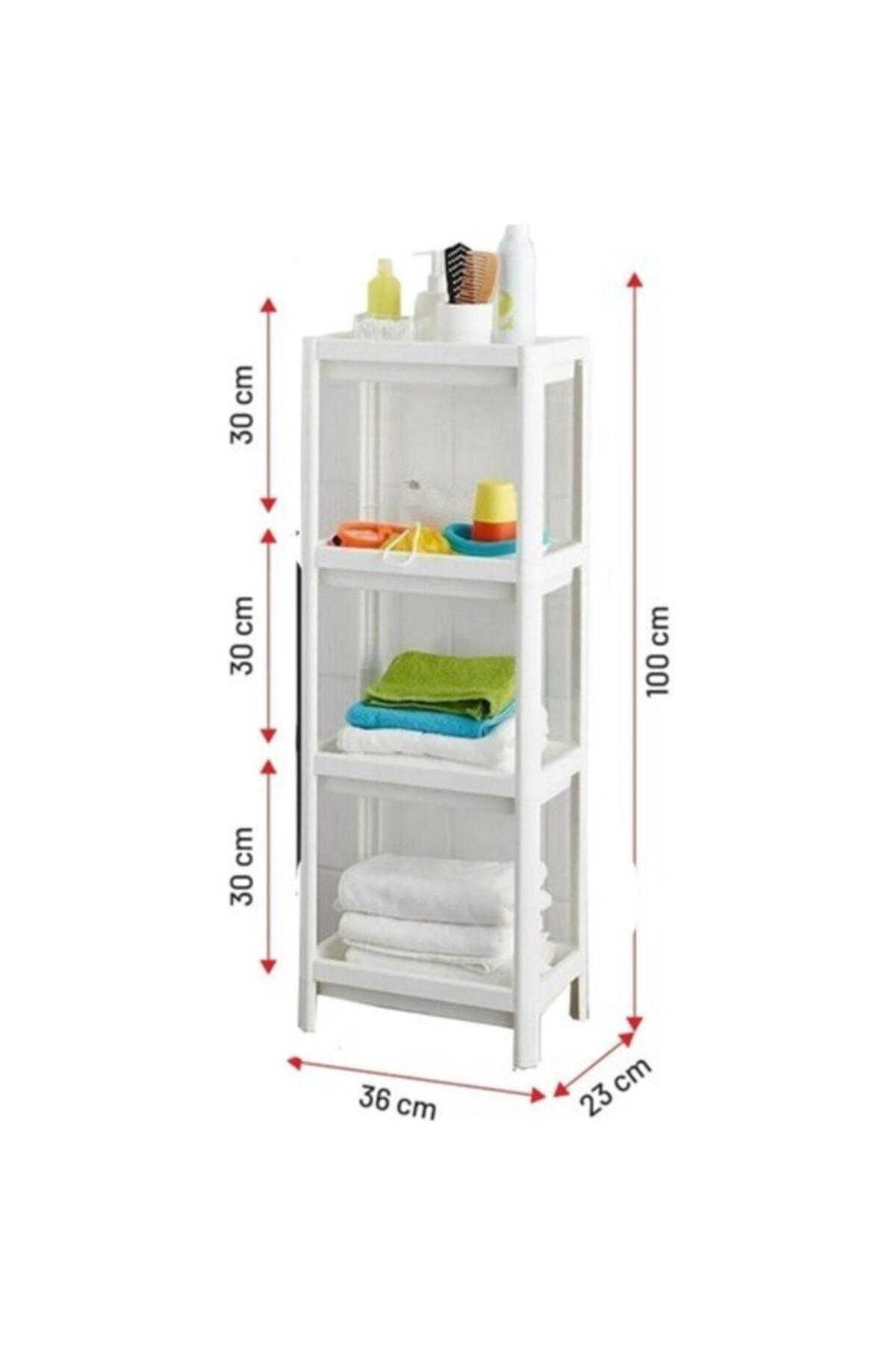 2 Pieces Bathroom Shelf Kitchen Shelf Balcony Shelf Organizer Shelf Wardrobe White - Swordslife