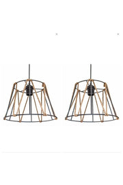2 Pieces Black Rope Pendant Chandelier - Swordslife