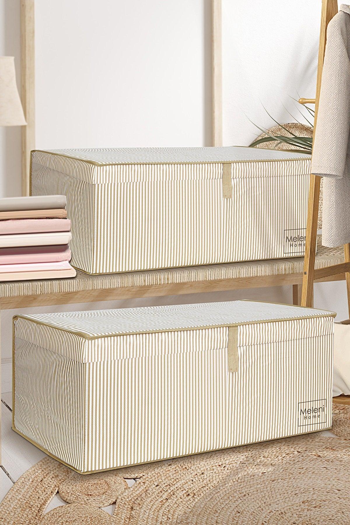 2 Pieces Multi-Purpose Storage Box with Lid