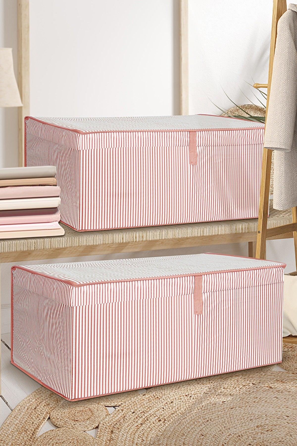 2 Pieces Multi-Purpose Storage Box with Lid