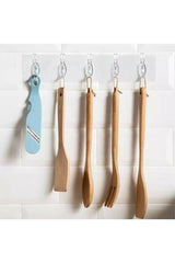 2 Pieces Self Adhesive Strong Transparent 5 Hanger Hanger - Behind Door Kitchen Wall Bathroom - Swordslife