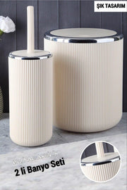 2 Piece Lisbone Acrylic Bath Set Cream Fma047580 - Swordslife