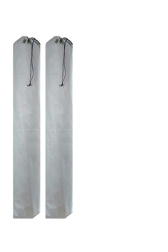 Set of 2 gray carpet storage bags to protect rugs from moisture and moths
