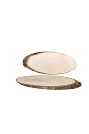 Pieces Natural Wood Decorative Tray Log Service Presentation Stand - Swordslife