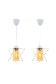Pieces Single Special Design Triangle-Star Acrylic White Suspended Chandelier (HONEY GLASS) - Swordslife