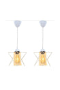 Pieces Single Special Design Triangle-Star Acrylic White Suspended Chandelier (HONEY GLASS) - Swordslife