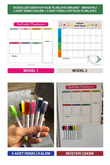 2 Weekly Menu Planner Magnets