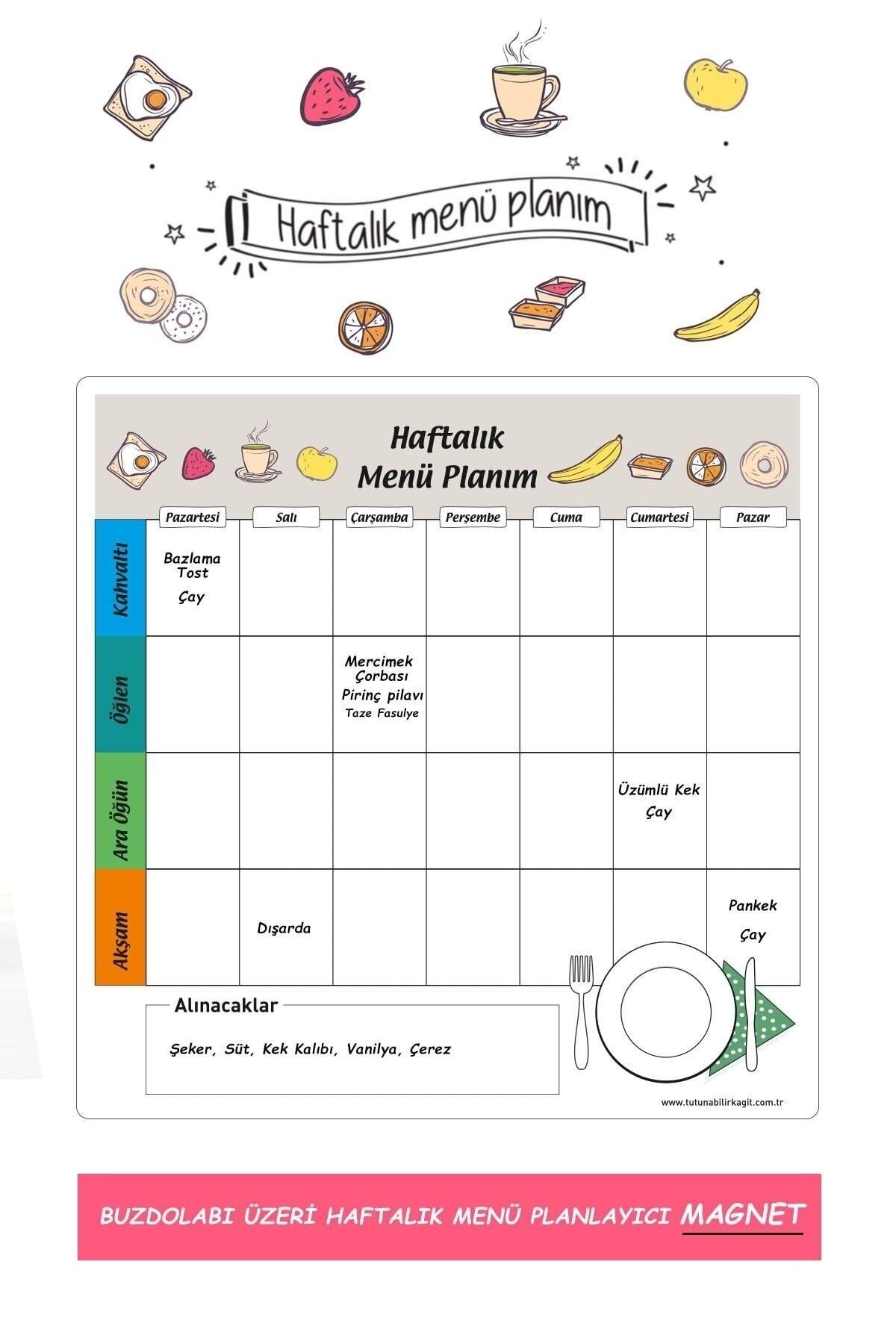 2 Weekly Menu Planner Magnets