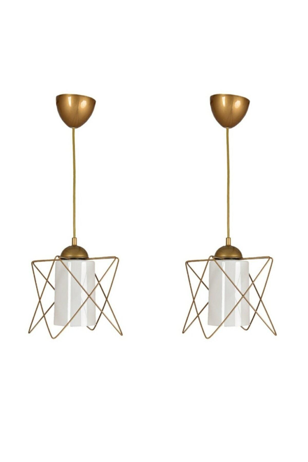 2 Pieces Zigzag Single Tumbled Pendant Lamp Chandelier - Swordslife