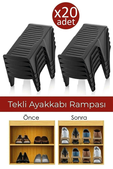 20 Pcs Single Shoe Organizer Ramp