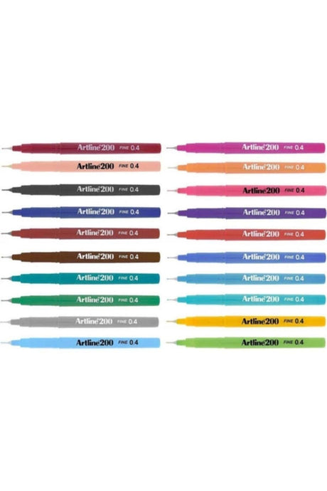 200 Fineliner 0.4 Mm Fine Tip Writing And Drawing