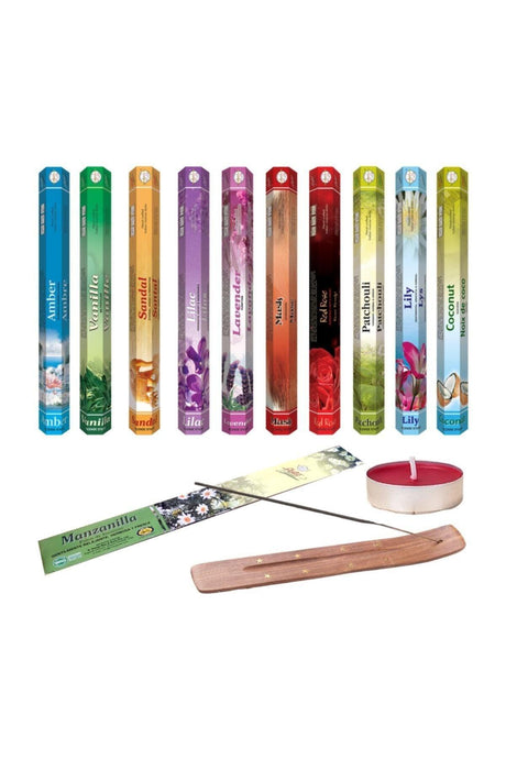 200 Pieces of Incense Incense Boat, Scented Tealight Candle and 1 Piece Tester - Swordslife