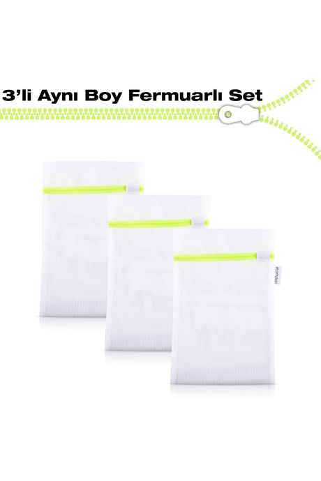 20×30 3 Pcs Laundry Washing Net Bag Washing Net Bag Colorful Zippered - Swordslife