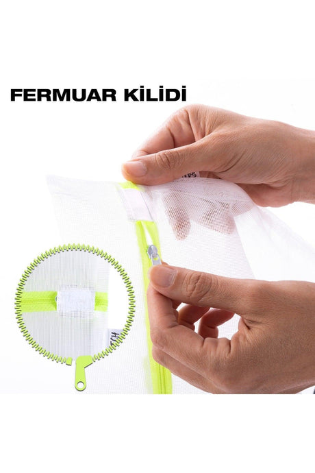 20×30 3 Pcs Laundry Washing Net Bag Washing Net Bag Colorful Zippered - Swordslife