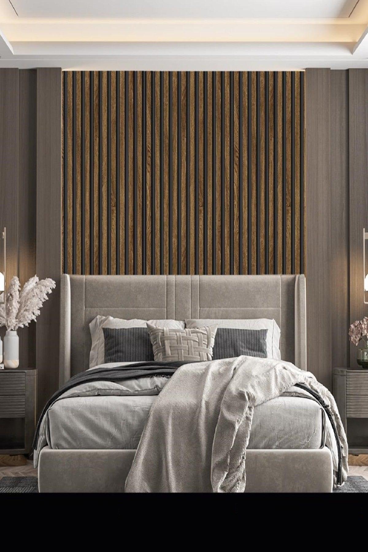 2061 Wainscot Panel Wooden Wall Bead Pattern Vinyl Wallpaper 5.30 M² - Swordslife