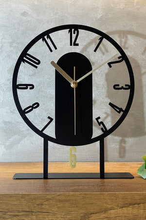 22x27 Cm Metal Pendulum Decorative Table Top Clock - Swordslife