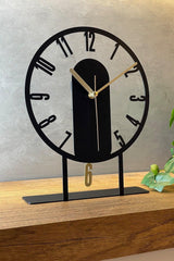 22x27 Cm Metal Pendulum Decorative Table Top Clock - Swordslife