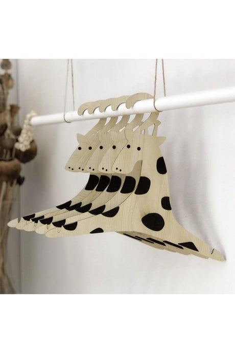 24 Pcs Baby Clothes Hanger Wooden Clothes Hanger Giraffe and Panda - Swordslife