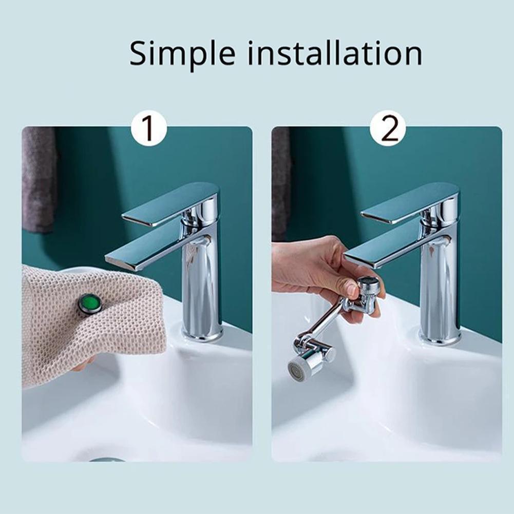 Universal 1080 Swivel Faucet Aerator Multifunction Faucet Extender Universal Swivel Splash Resistant Shower - Swordslife