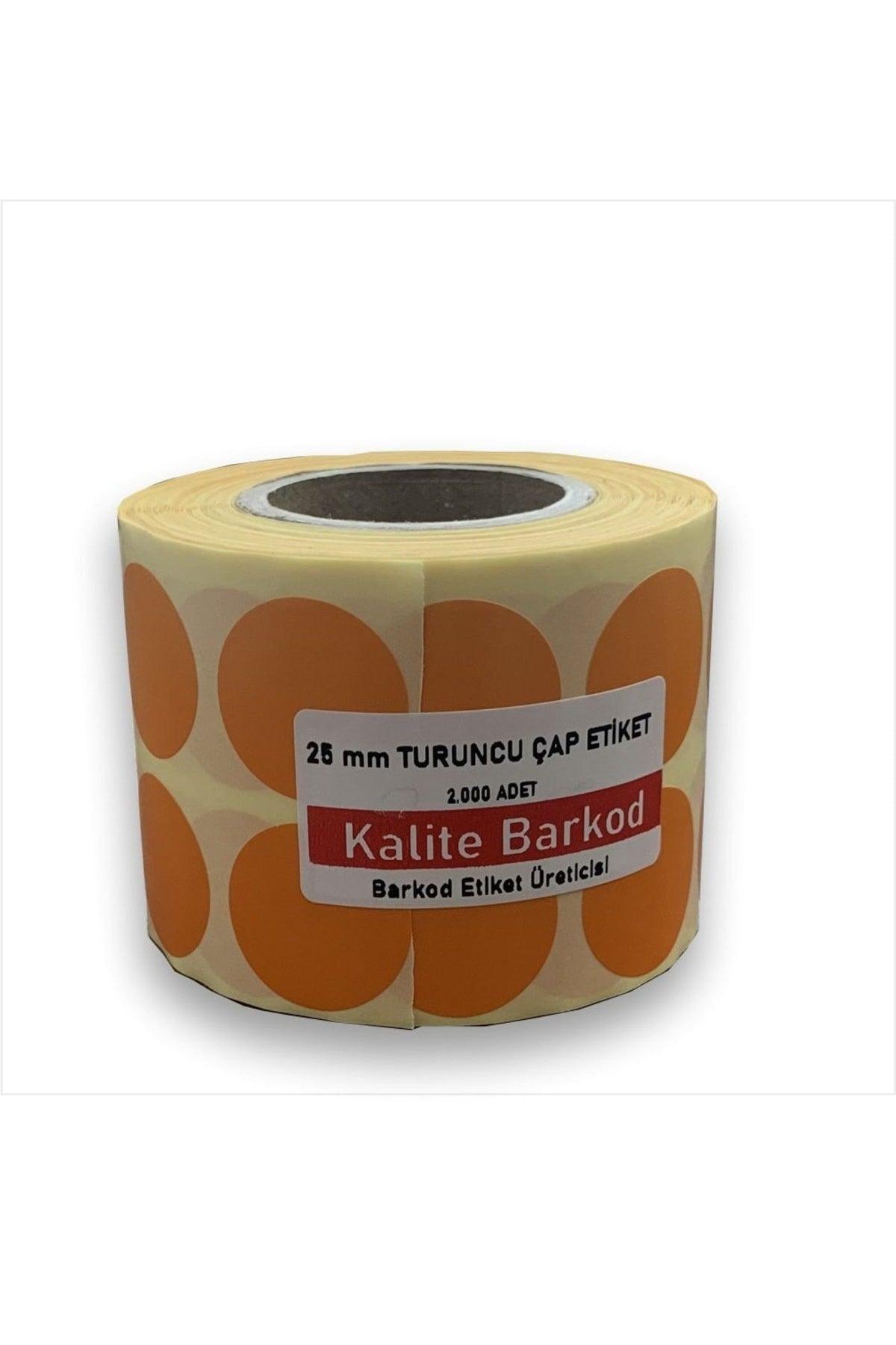 25 Mm Round Label 2.000 Pieces | Orange