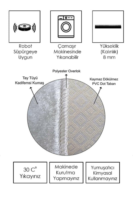 Geometric Pattern Digital Print Washable Non-Slip Floor Living Room Carpet Kitchen Rug And Runner - Swordslife