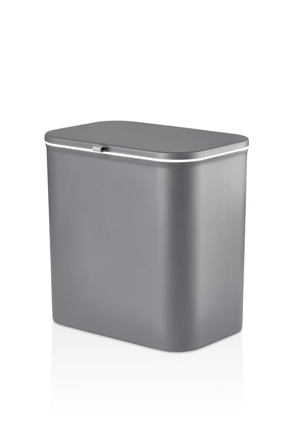 Arispa Origa Functional Bathroom And Kitchen With Lid Countertop Trash Can With Cabinet And Wall Attachment 15 Lt - Swordslife