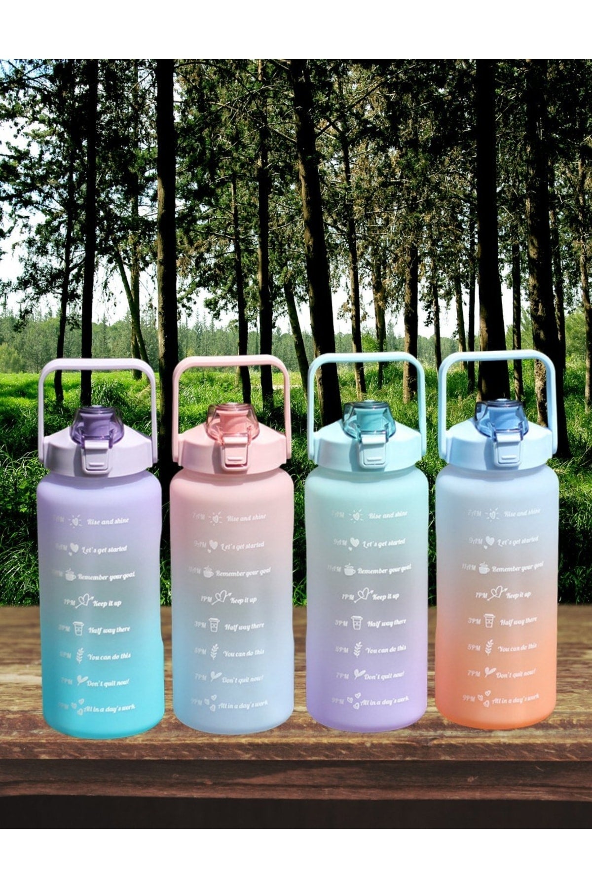 Die Flasche Motivierende 2er-Packung Wasserflasche Wasserflasche Wasserflasche 2L 750Ml Baby Tritan Wasserflasche Wasserflasche