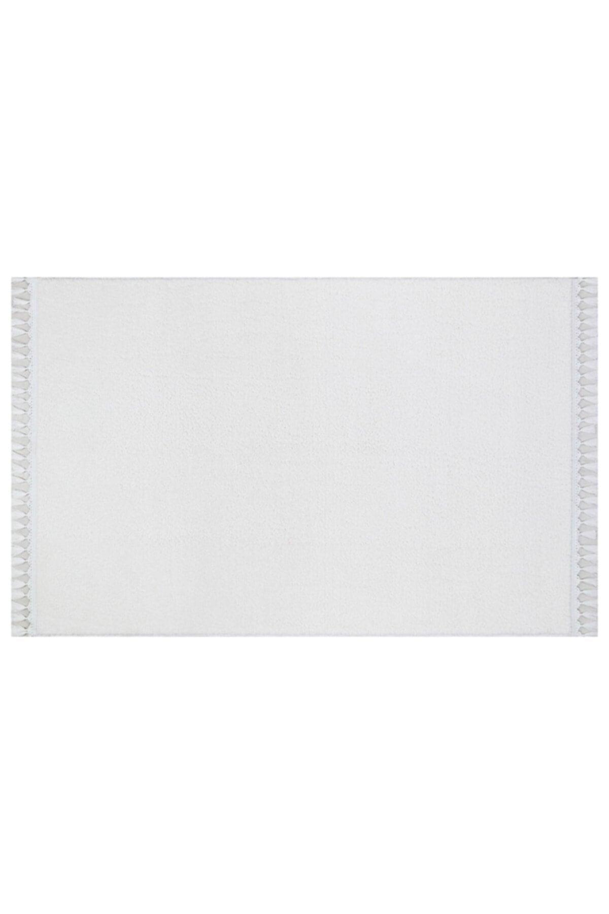 Puffy Bath Mat 2 Li Fringed Washable White - Swordslife