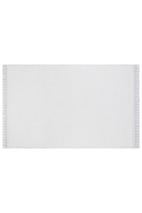 Puffy Bath Mat 2 Li Fringed Washable White - Swordslife