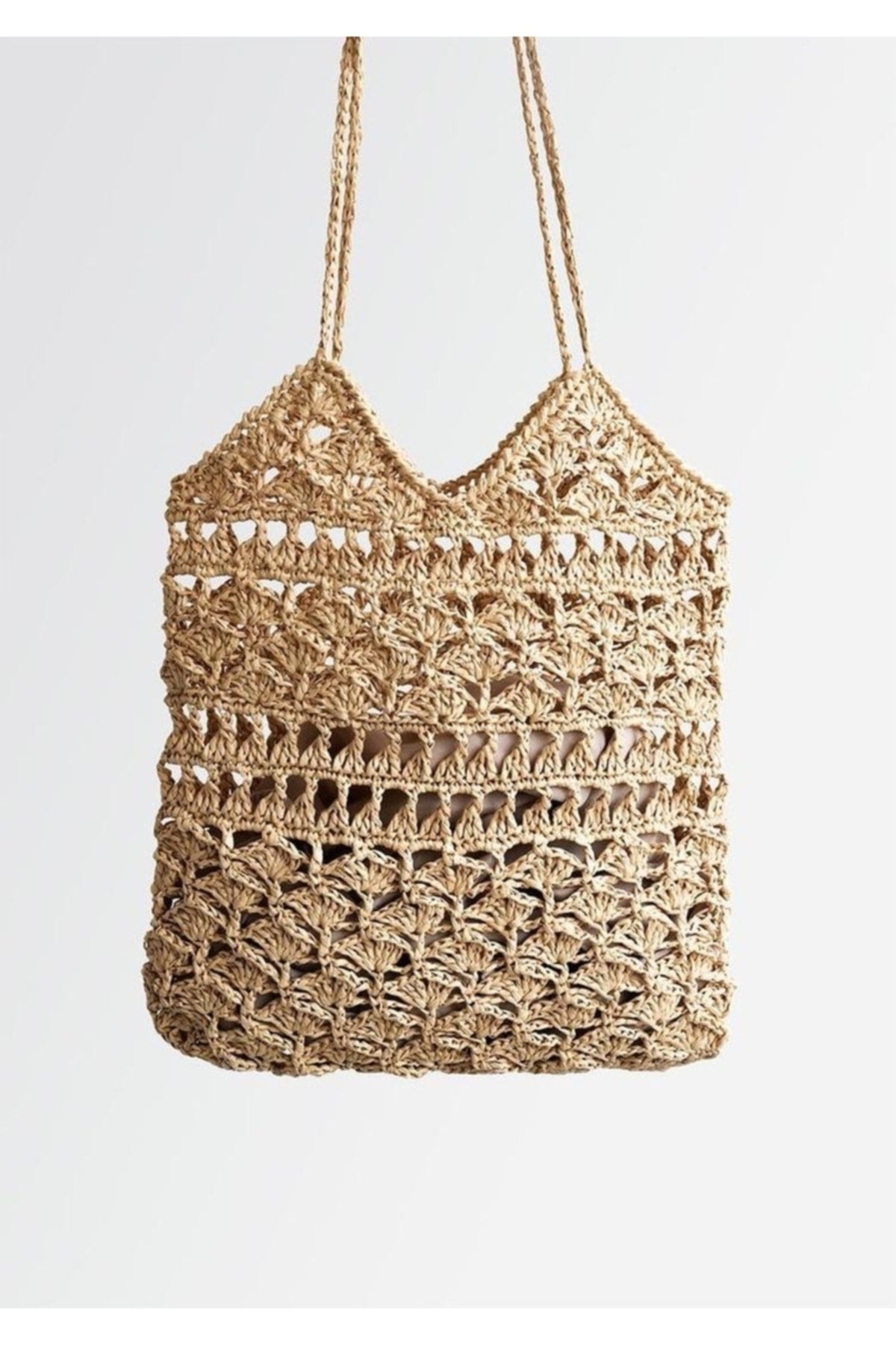 Patterned Straw Bag